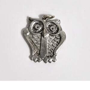 Metzke Pewter Owl Pendant Vintage